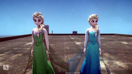 Funny Cartoons   ELSA VS  EMERALD DRESS elsa frozen   Cartoons for children
