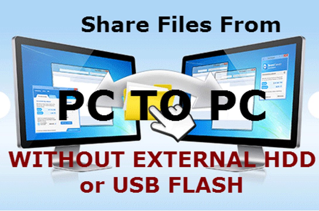 How to transfer files from PC to PC. Without External HDD, USB Flash,
