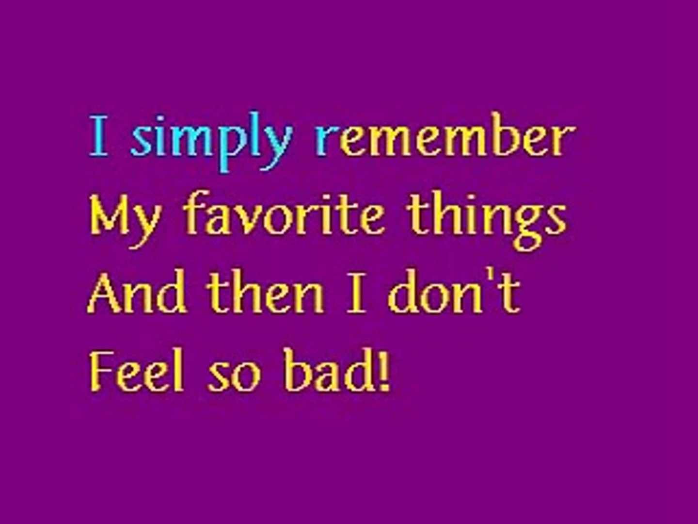 My Favorite Things From The Sound Of Music Instrumental