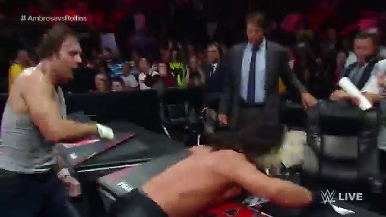 Dean Ambrose vs. Seth Rollins - WWE Raw, Aug. 18, 2014.