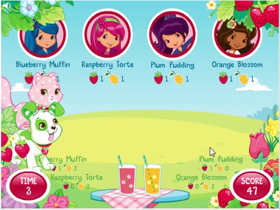 Strawberry Shortcake Cartoon Animation Let's Make Lemonade! Game Play Walkthrough