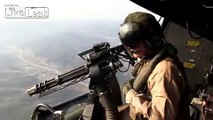 UH-1Y Venom of the US Marines Corps Live Firing On Tanks Carcass