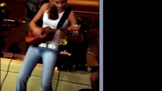 Crazy ukulele girl