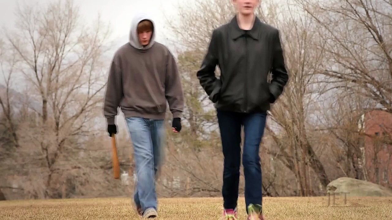 Girl's Self Defense Against Assailant With a Bat