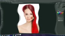 How to Change Hair Color in Photoshop * Familly Design Tutorials *