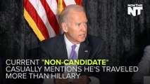 Joe Biden Casually Mentions He's Traveled More Than Hillary