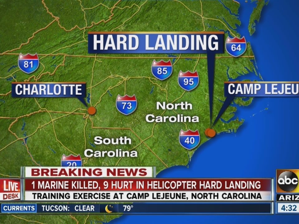 One marine killed in helicopter hard landing