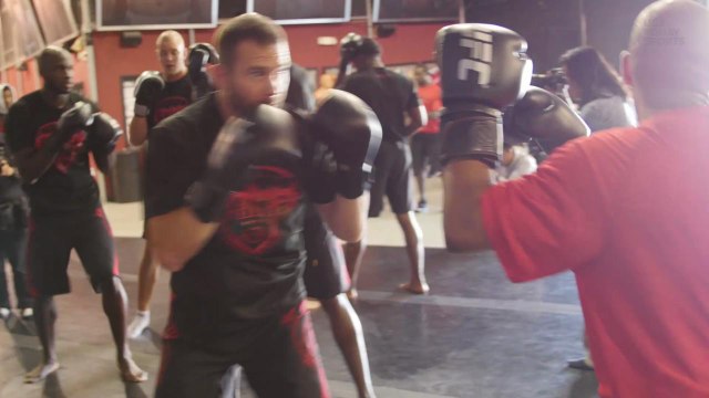 UFC fighters join forces to give Detroit Pistons a pre-season workout to remember