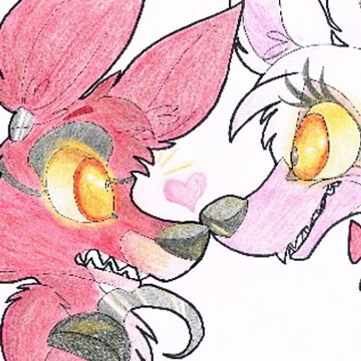 Yo solo quiero darte un beso fnaf (foxy x mangle)