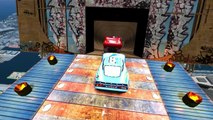 Disney Pixar Cars Lightning McQueen as RobinCar McQueen save Batman, Spiderman Gotham City