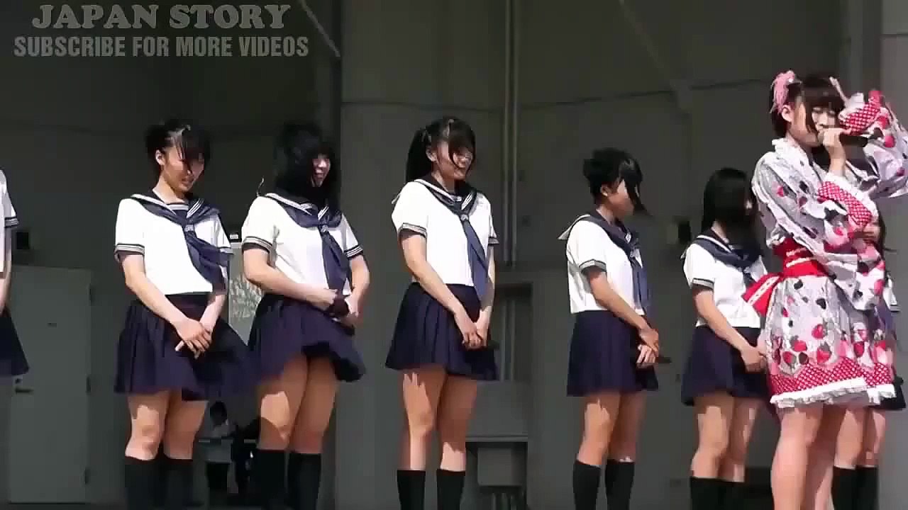 Cute Japanese Students Dancing