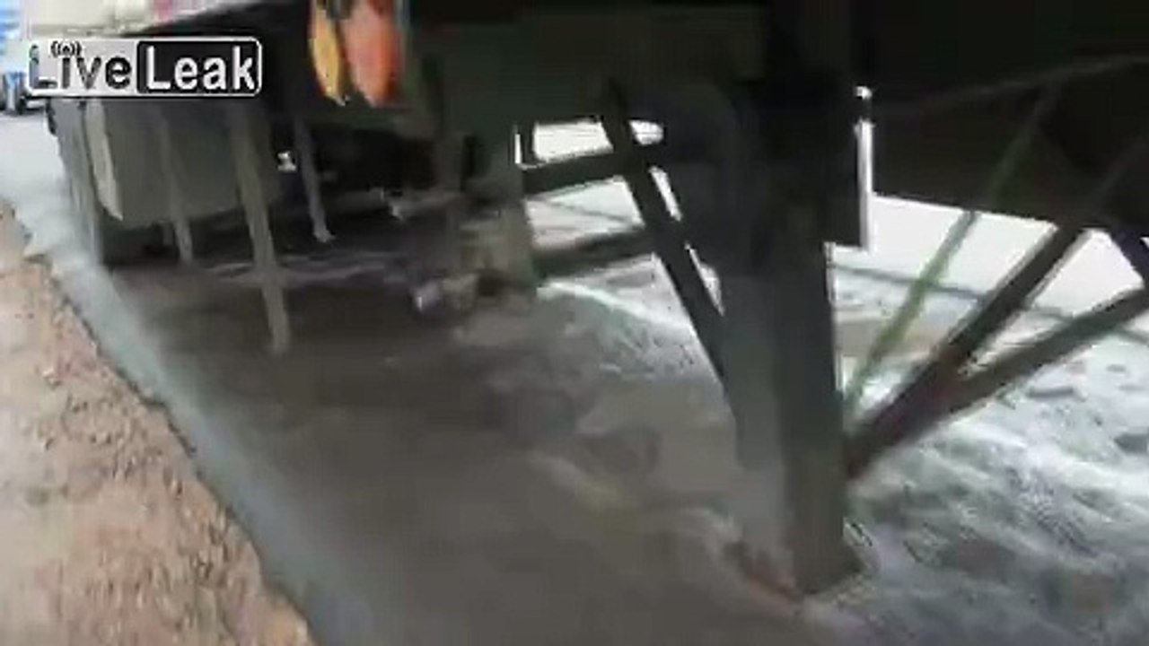 Man Crushed and Smeared by Semi Truck - Aftermath