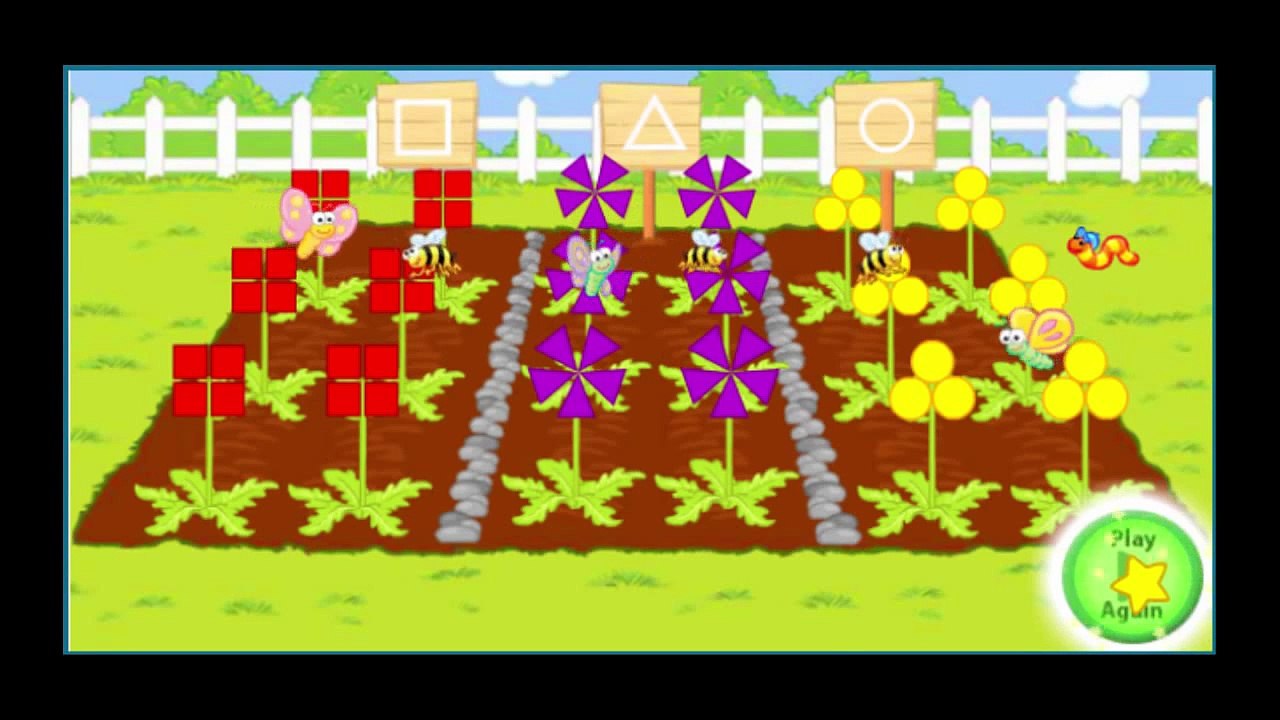 Sesame Street Telly's Shape Garden Cartoon Animation PBS Kids Game Play Walkthrough