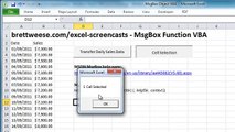 Excel VBA - MsgBox Function