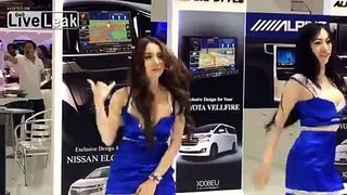 Alpine showgirls at the 35th Bangkok International Motor Show