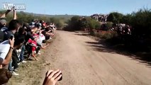 Rally Car Plows Into Spectators.