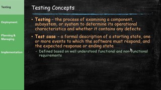 Systems Analysis and Design: Build, Test and Implement (Part 13)