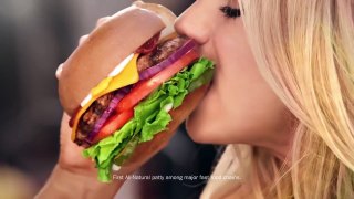 Hardee's Commercial 2015 Charlotte McKinney The All-Natural Burger