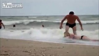 Drunk Russian Man Heroically Attempts to Rescue a Beached Whale