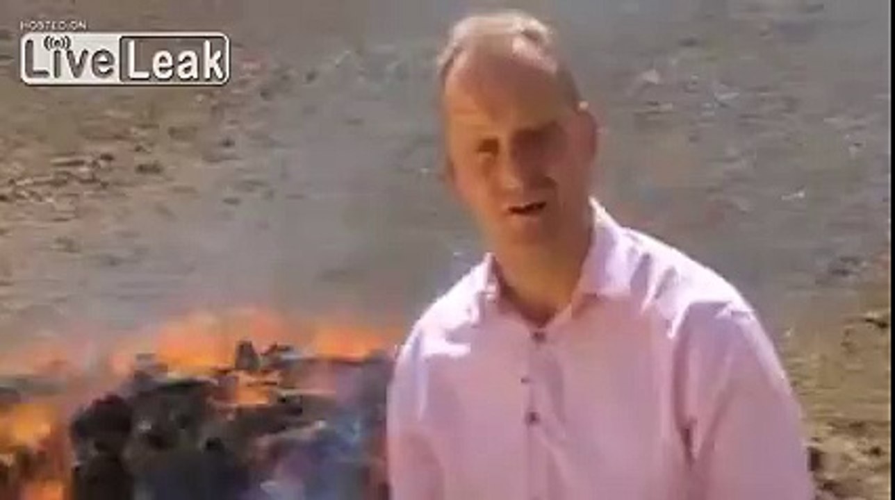 BBC reporter 'gets high' on camera next to burning pile of drugs