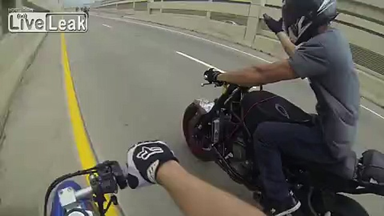 Scary! High speed rear-end motorcycle crash!