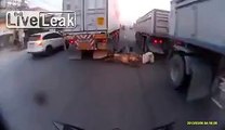 Lucky biker, Lucky escape, lucky b****d.