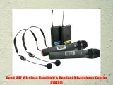 Quad UHF Wireless Handheld & Headset Microphone Combo System