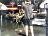 McLaren Mercedes F1 car engine testing