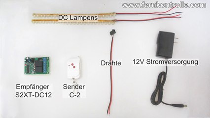 Funklichtsteuerung funk lichtschalter Empfänger ON-OFF Toggle-Modus DC Lampe UMRÜSTEN