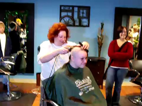 Lauren Meyer Shaving her Head for Cancer St Baldricks 2009