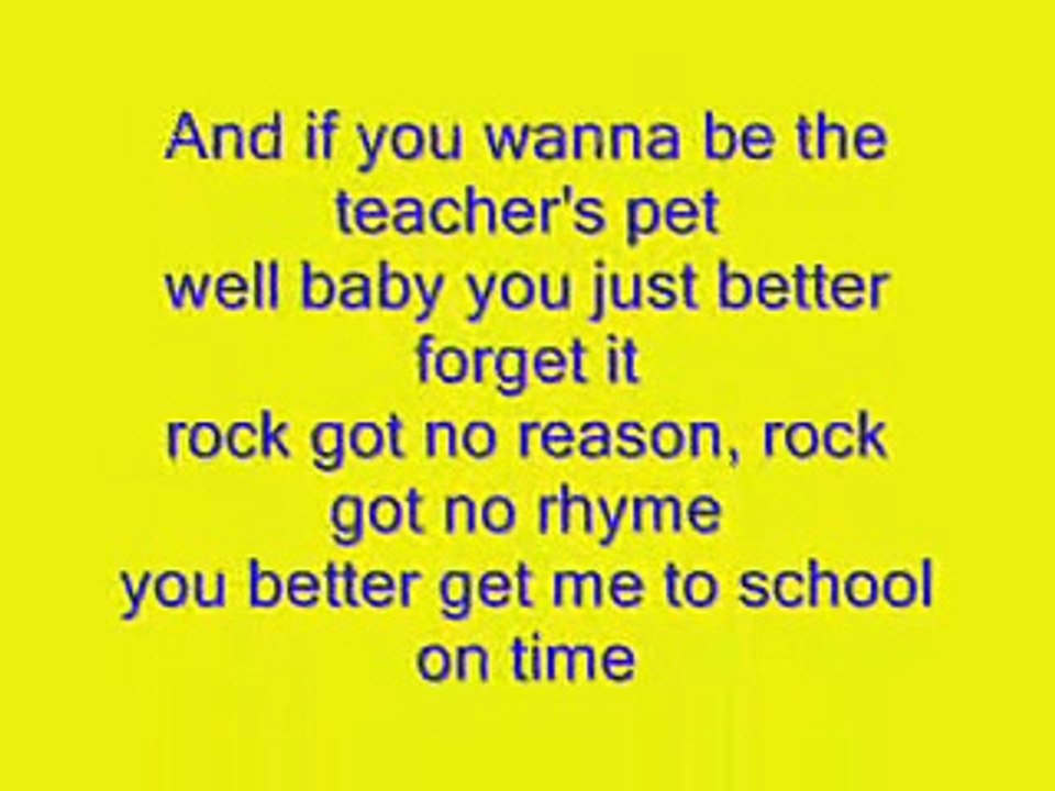 School of Rock Zach's Song Lyrics