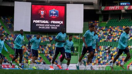 Dernier entrainement des Bleus au Portugal