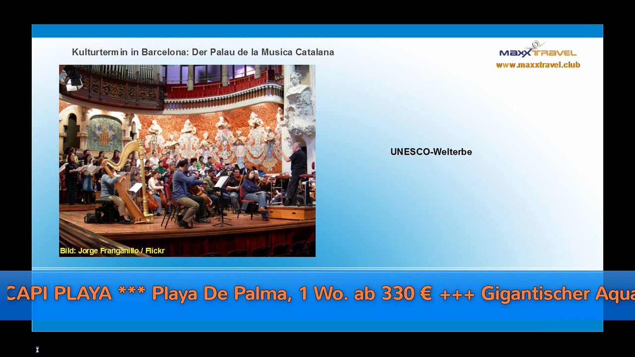 Reisenews, u. a. Kulturtermin in Barcelona