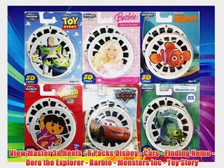 View Master 3d Reels - 6 Packs Disney - Cars - Finding Nemo - Dora the Explorer - Barbie -