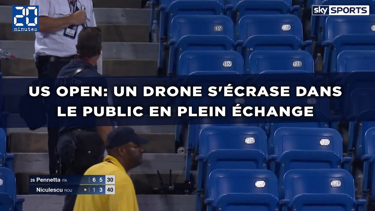 US Open: Un drone s'écrase dans le public en plein échange
