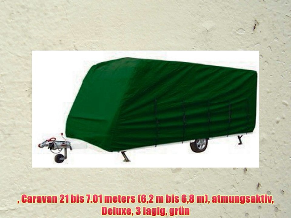 Caravan 21 bis 7.01 meters (62 m bis 68 m) atmungsaktiv Deluxe 3 lagig grün