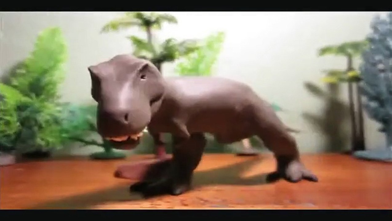 Allosaurus vs Tyrannosaurus (Claymation) (2)