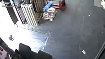 Man nearly chopped in half by reversing lorry