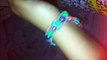 How to make candy beaded Loom Band bracelet rainbow loom follow for more