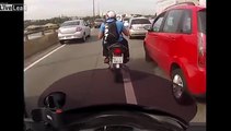 Motorcyclists Chase Car Driver for Beating After Traffic Altercation