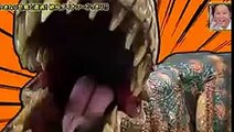 Dinosaur chases Japanese man down corridor in hilarious game show prank