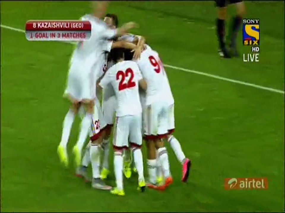 1-0  Valeri Kazaishvili Great Goal (HD) _ Georgia Vs. Scotland _ EC Qualification Europe 03.09.2015