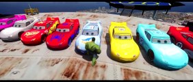 Disney Pixar DINOCO smashed by HULK! 20 MCQUEEN CARS COLORS!!! (Red, Green, Yellow)