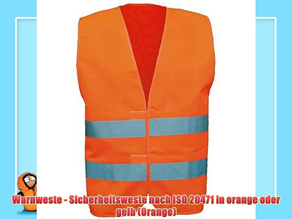 Warnweste - Sicherheitsweste nach ISO 20471 in orange oder gelb (Orange)