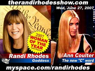 Randi Rhodes would like to kick Ann Coulter in the nuts 2