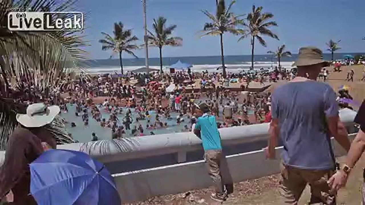 Durban beach chaos