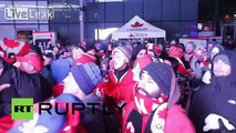 Canada: Hockey fans go wild as Canada beat Russia