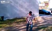 Crack Head Backflips Off 2 Story Building for $1 = ouch!