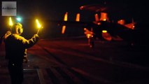 Aircraft Carrier USS Carl Vinson Night Flight Operations