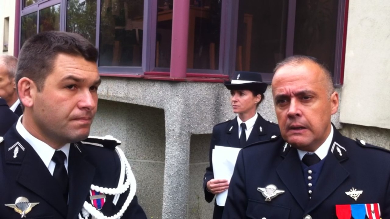 Prise de commandement à la gendarmerie